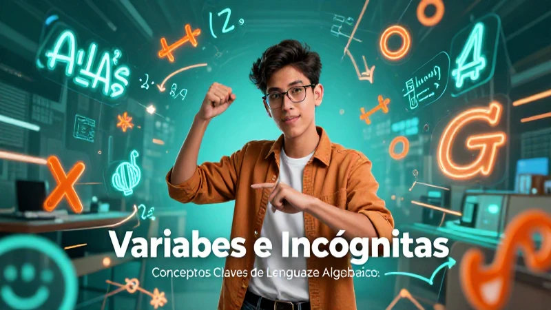 Lenguaje Algebraico: 20 Ejemplos para Entenderlo Mejor 5 Joven mexicano estudia álgebra con variables dinámicas