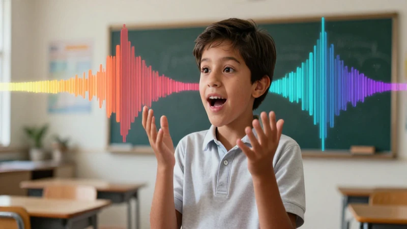 Niño mexicano dinámico en aula vibrante