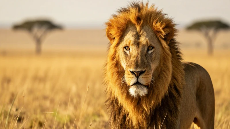 León: hábitat, alimentación y características de su vida 5 León majestuoso en la sabana dorada