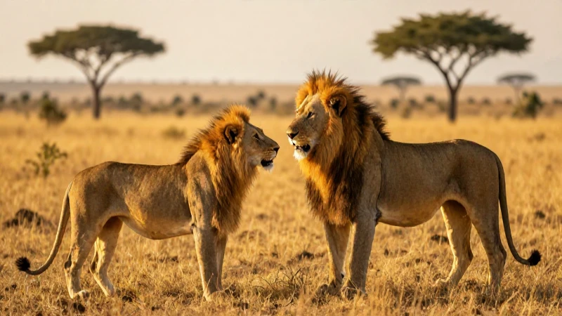 León: hábitat, alimentación y características de su vida 4 Majestuoso león en atardecer en la sabana