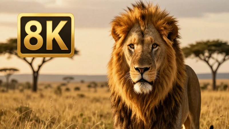 León majestuoso en el atardecer africano