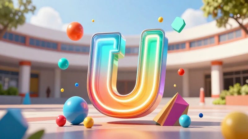 Ilustración educativa 3D moderna y brillante