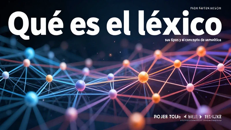 Qué es el léxico, sus tipos y el concepto de semántica 3 Léxico, semántica y su red de conocimiento vibrante