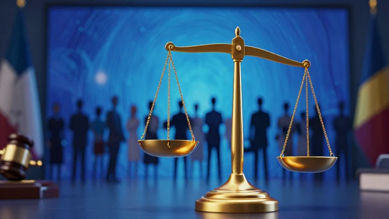 Balanzas de justicia, diseño moderno y vibrante