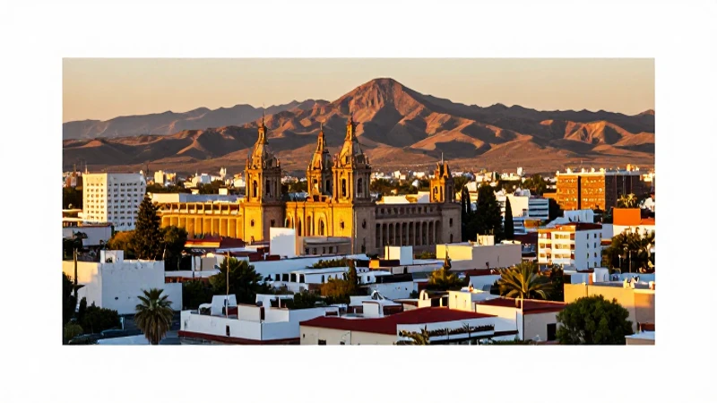 Hermosillo: vista cinematográfica al atardecer