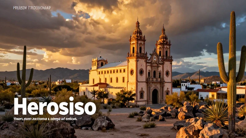 Hermosillo icónico en dramático atardecer de Sonorense