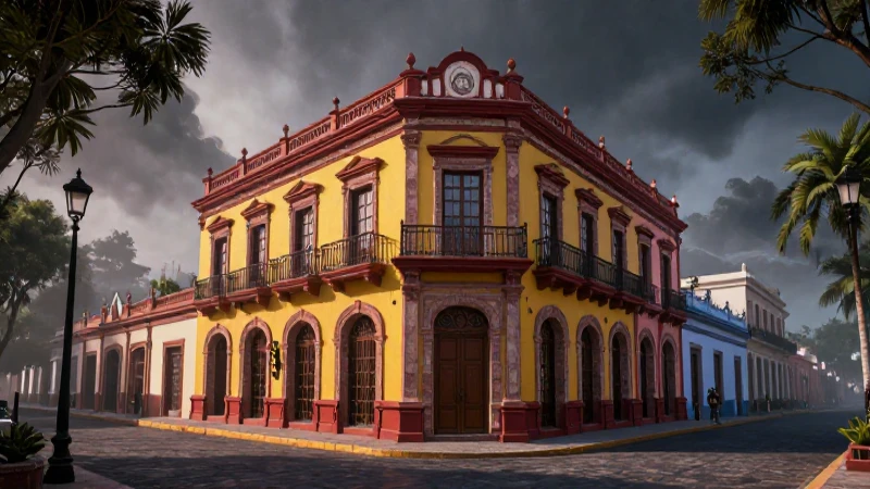 Mansión colonial misteriosa con toque cinematográfico