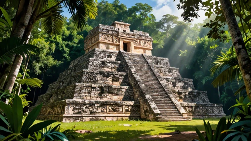 Ruinas mayas místicas en Tabasco, naturaleza vibrante