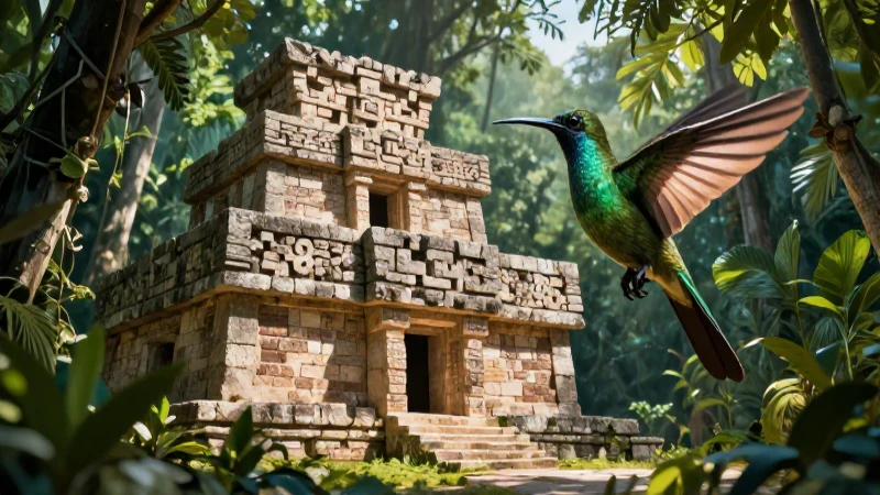 Colibrí Maya, arquitectura y selva exuberante