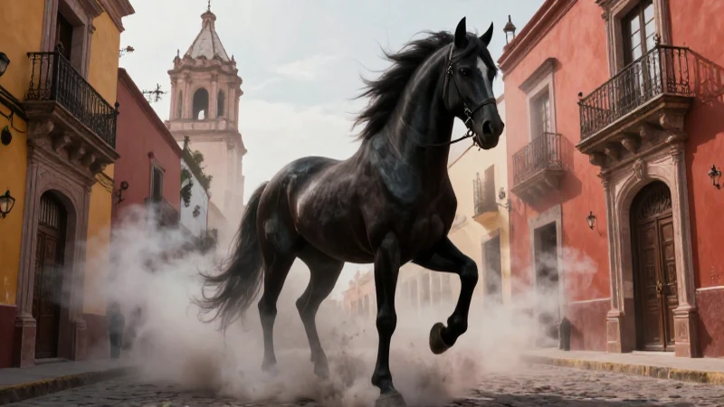 Leyendas de Aguascalientes: Historias Conoce y misteriosas 3 Ilustración épica del caballo mítico El Cadejo