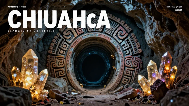 Minería misteriosa con cristales bioluminosos y arte mexicano