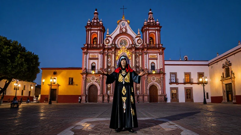 Figuras míticas en Zacatecas al atardecer