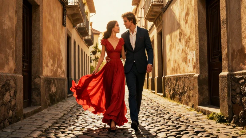 Ilustración cinematográfica detallada de la leyenda del Callejón del Beso
