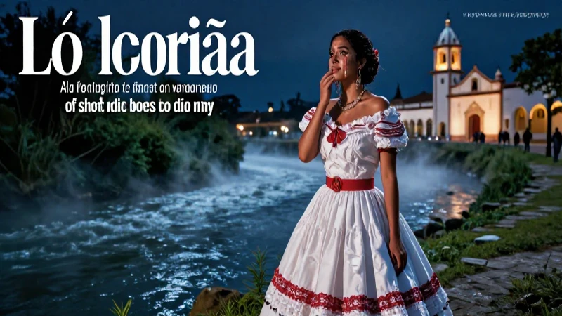 La Llorona etérea en México colonial nocturno