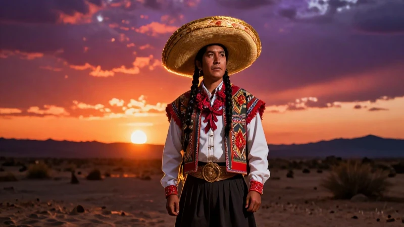 Mexicali tradicional vibrante al atardecer