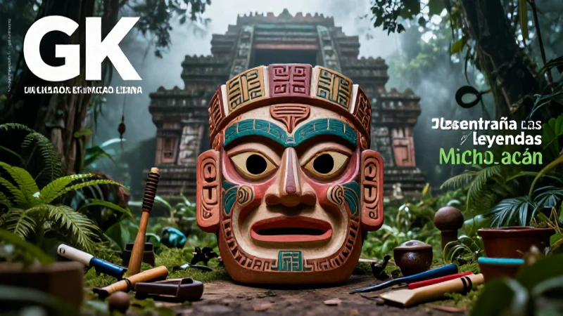 Máscara Purépecha misteriosa en antiguo templo michoacano