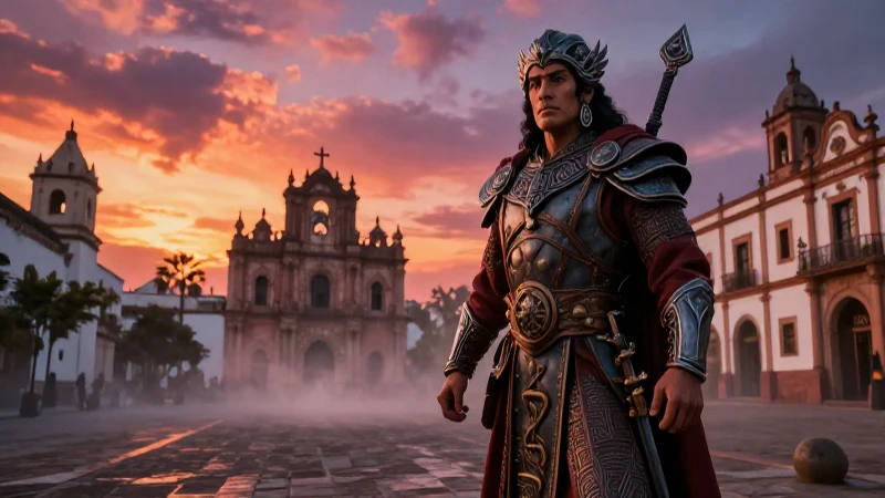 Leyenda mítica de Baja bajo un atardecer