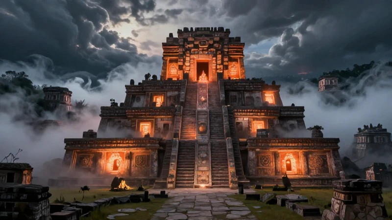 Conoce las misteriosas leyendas de Tuxtla Gutiérrez 8 Paisaje místico de Tuxtla con ruinas brillantes