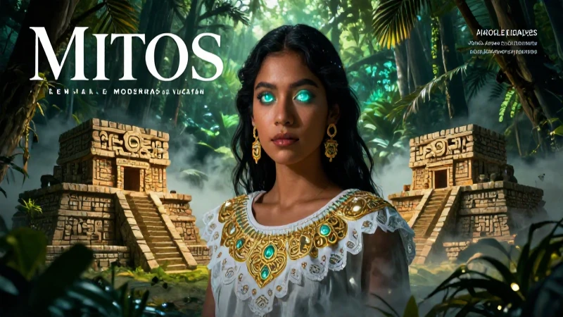 Explora los misterios y mitos de las leyendas yucatecas con Conoce tradiciones 4 Mujer maya en misteriosas ruinas yucatecas