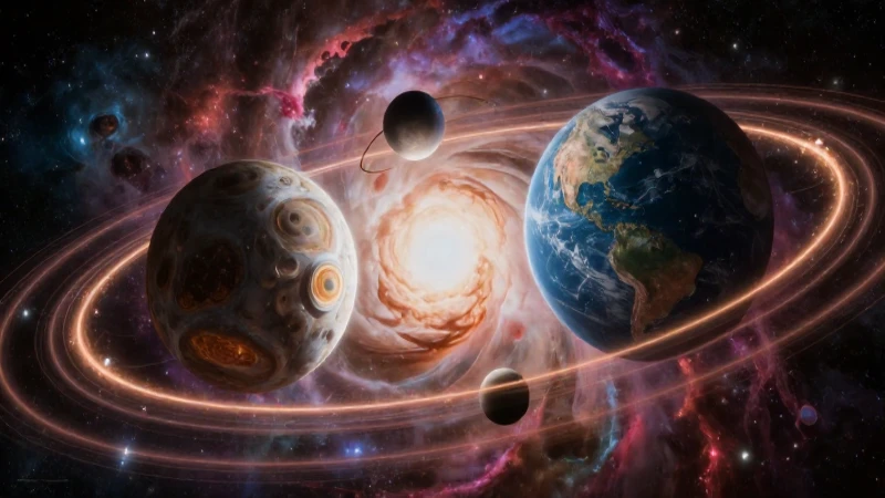 Cuerpo celeste dinámico en cosmos detallado