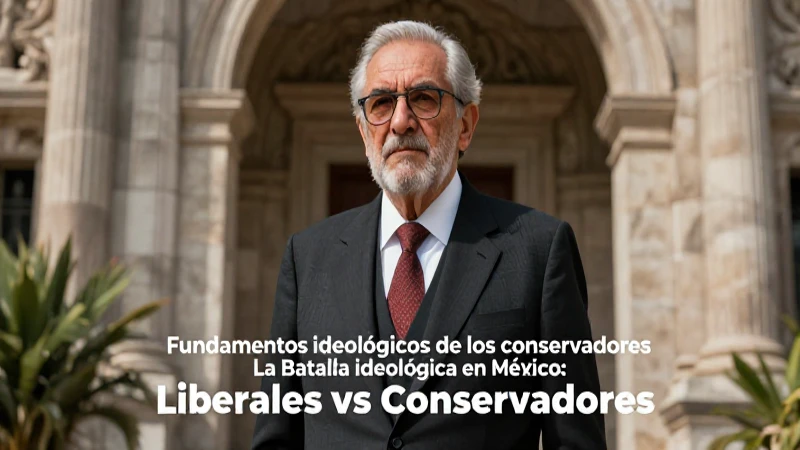 La batalla ideológica en México: Liberales vs. Conservadores - Conoce la verdad 4 Ilustración profesional de fundamentos conservadores en México