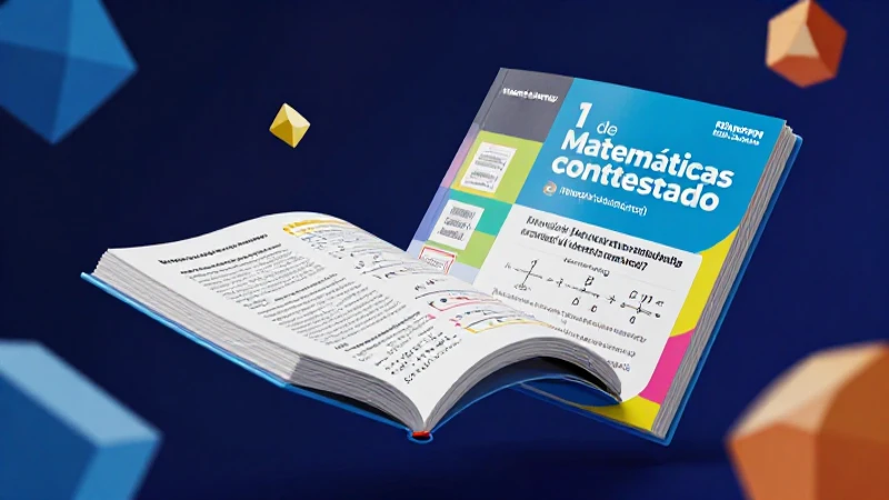 Diseño de libro de matemáticas moderno y vibrante