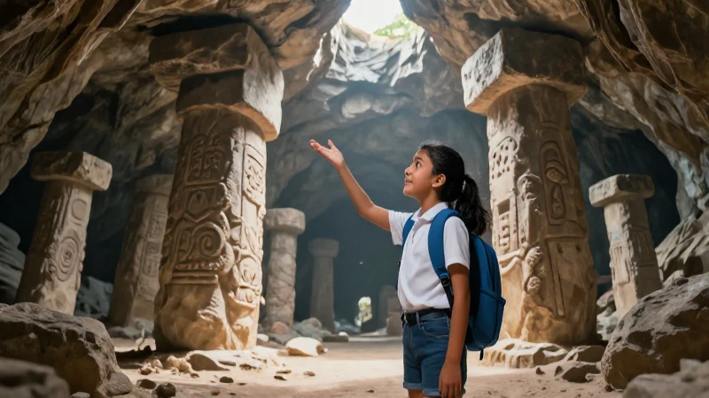 Joven descubre la prehistoria en cuevas