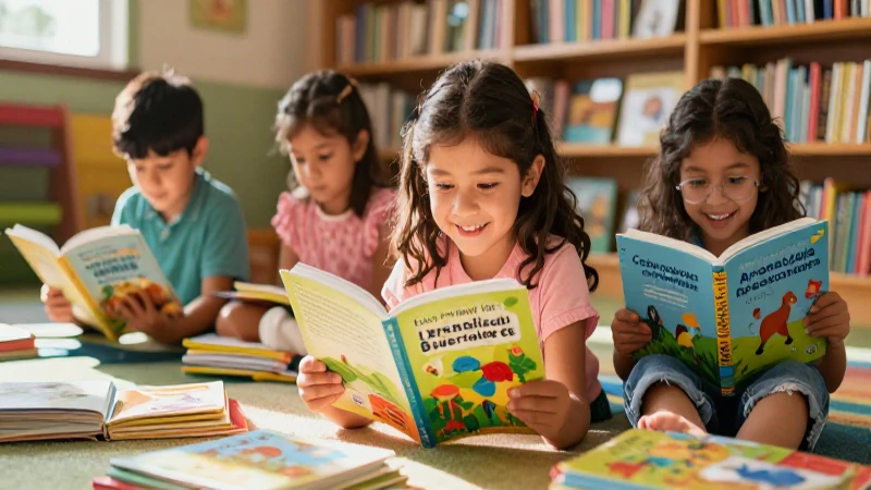 Libros educativos infantiles en estética profesional y vibrante