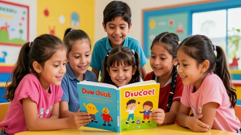 Despierta la creatividad en los niños con el libro arcoiris preescolar: colores vibrantes y actividades estimulantes para un aprendizaje divertido 3 Niños mexicanos aprendiendo en ambiente vibrante