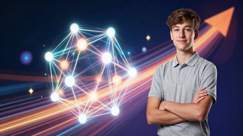 Joven estudiante y conocimiento geométrico en ascenso