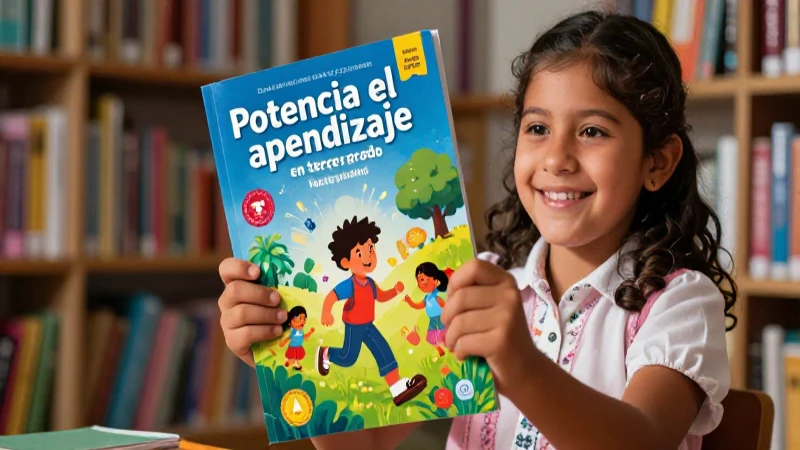 Estudiante aprende español con vibrantes recursos educativos