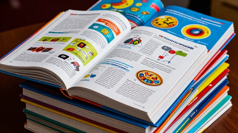 Libros educativos vibrantes y detallados en un estudio