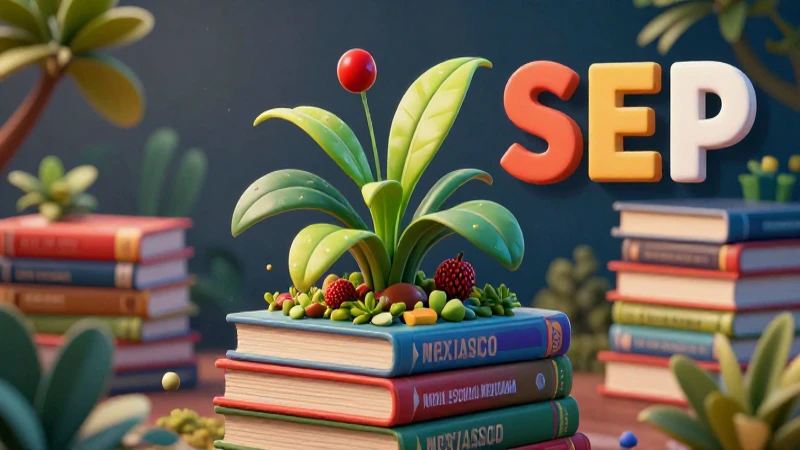 Guía esencial: Libro de Biología 1 de secundaria SEP 2022 3 Planta vibrante emergiendo de libros mexicanos