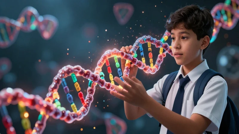 Estudiante mexicano estudia ADN brillante y detallado