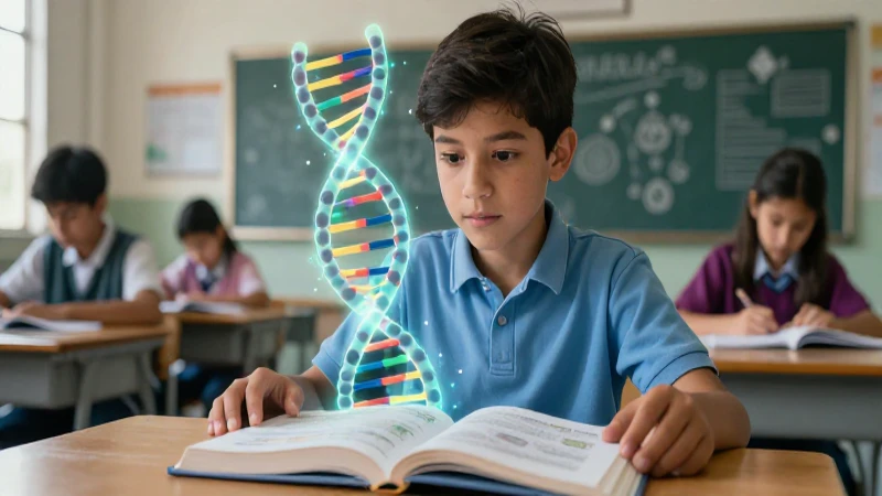 Estudiante de ciencias en clase moderna