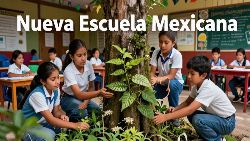 Joven explora naturaleza en aula inspiradora