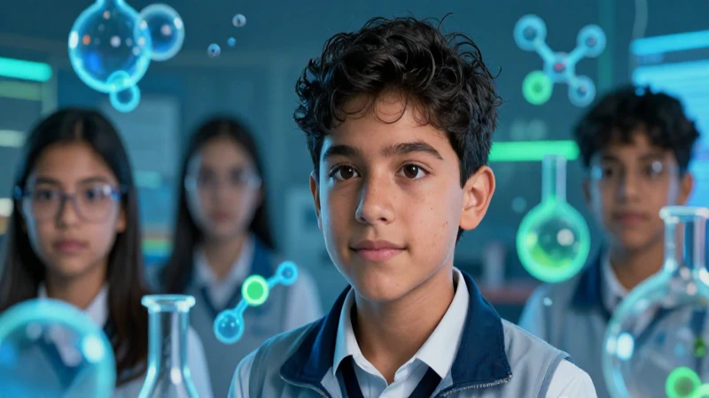 Estudiante mexicano y ciencia molecular vibrante