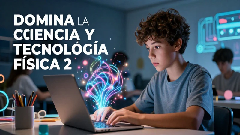 Domina la Ciencia y Tecnología Física 2 de secundaria con respuestas rápidas 3 Estudia Física 2 con conceptos futuristas y diseño moderno