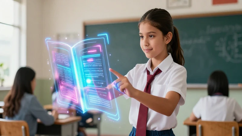 Estudiante mexicano con hologramas de ética