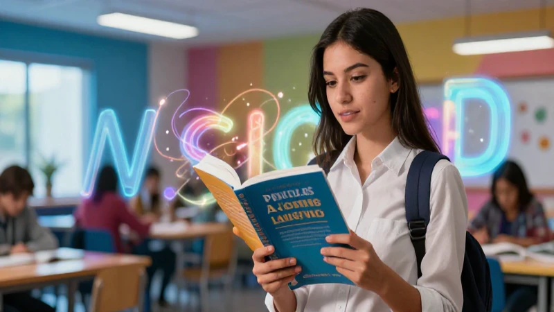 Estudiante mexicano concentrado con libros de idiomas