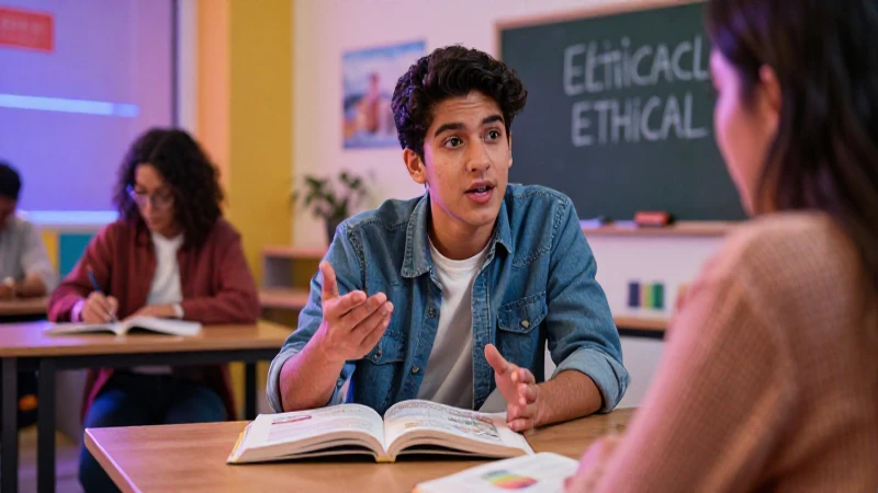 Examen completo del libro de formación cívica y ética 1º secundaria 3 Estudiante mexicano ético en clase moderna
