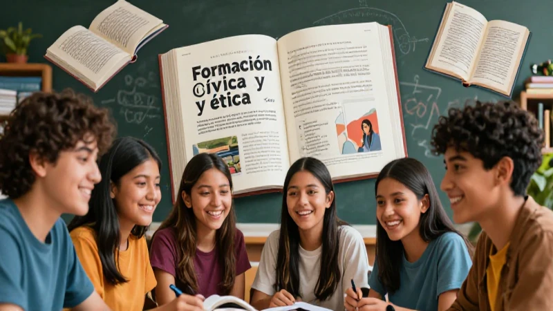 Formación cívica y ética 1er grado: Un libro para educar en valores y ciudadanía 4 Cubierta visual para ética y valores
