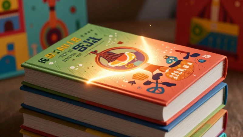 Libros modernos con luz etérea, diseño mexicano vibrante