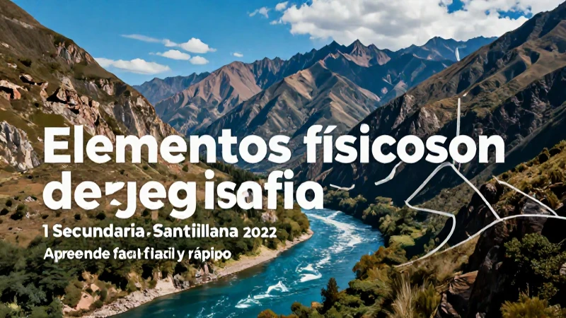 Geografía 1 Secundaria Santillana 2022: Aprende fácil y rápido ¡Garantizado! 3 Elementos físicos del paisaje geográfico