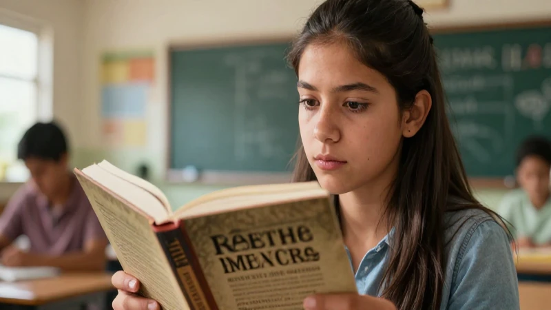 Estudiante mexicano pensativo leyendo historia