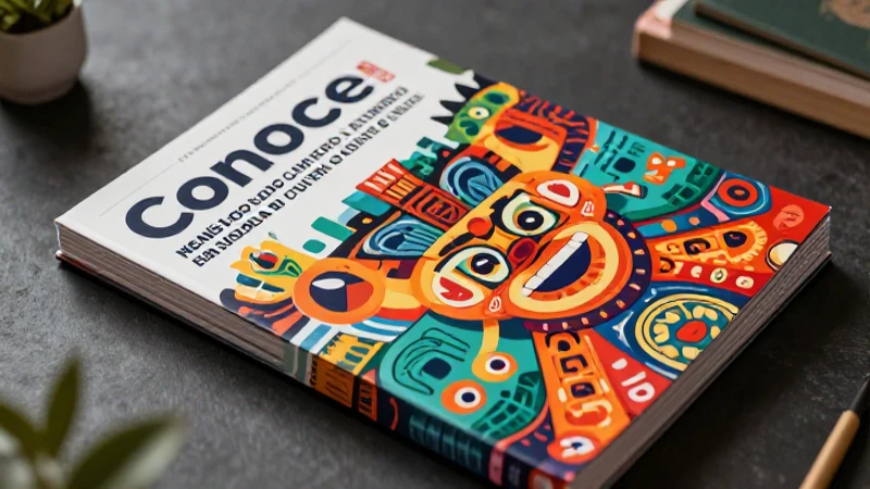 Ilustración educativa dinámica con motivos mesoamericanos