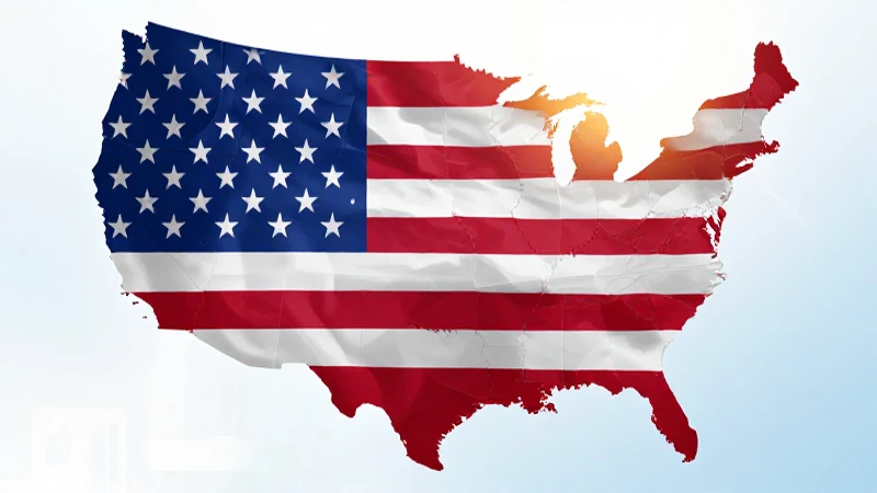 Ilustración histórica de Estados Unidos en el mundo