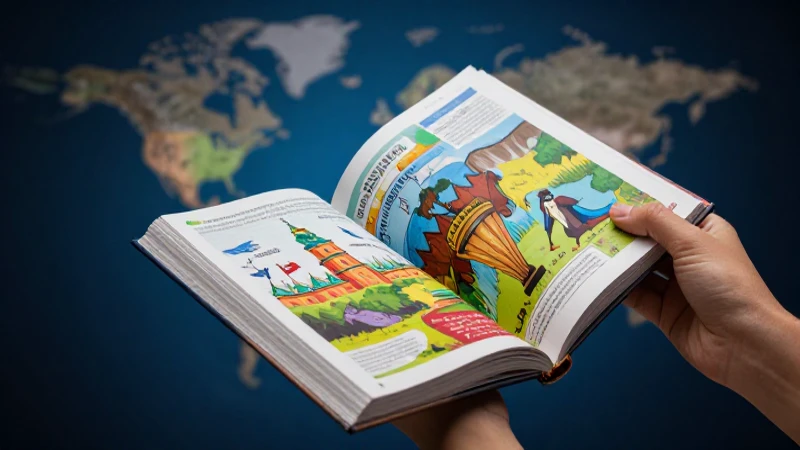 Estudiante abre libro de historia