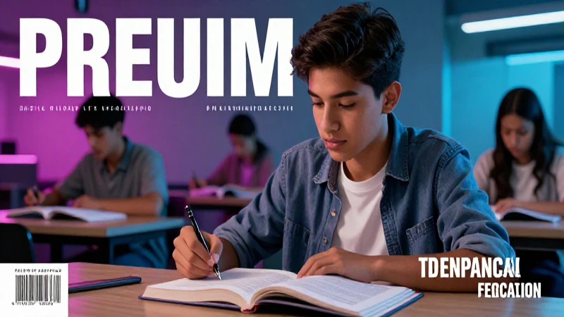 Estudiante mexicano enfocado en estudio moderno