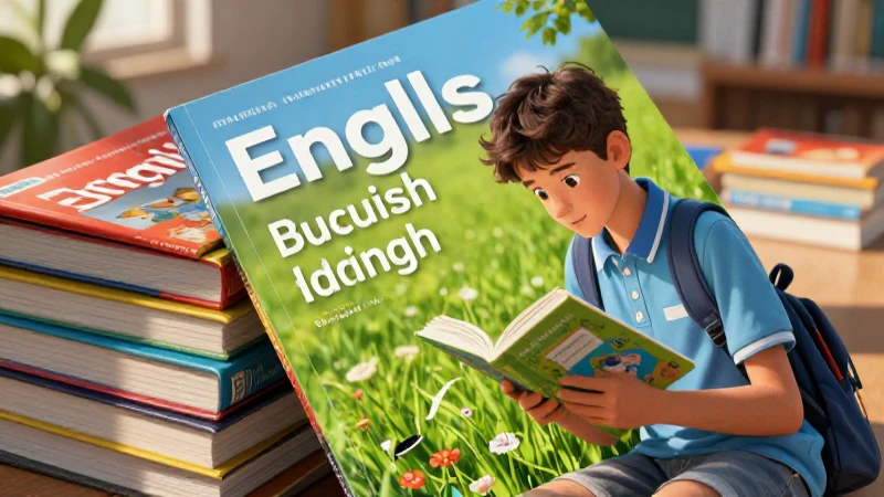 Estudiante lee libros con estética educativa